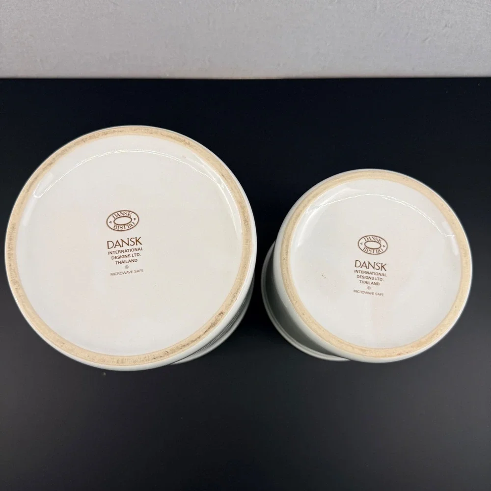 Dansk‎ Bistro Black Canister Bases Set of 2 6.75